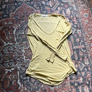 We the free Free People yellow tunic shirt